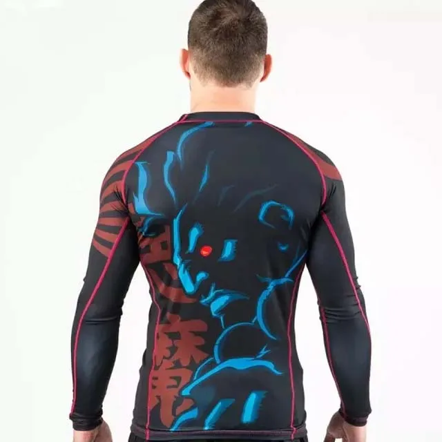 High Quality Wholesale Plain Jiu Jitsu Fitness Swim Shirts Printed Long Sleeve MMA For Men Bjj Rashguard Rash Guard