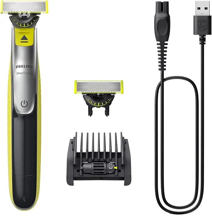 Philips OneBlade 360 Face, Authentic Hybrid Electric Beard Trimmer & Shaver with 360 Blade Innovation QP2734/30