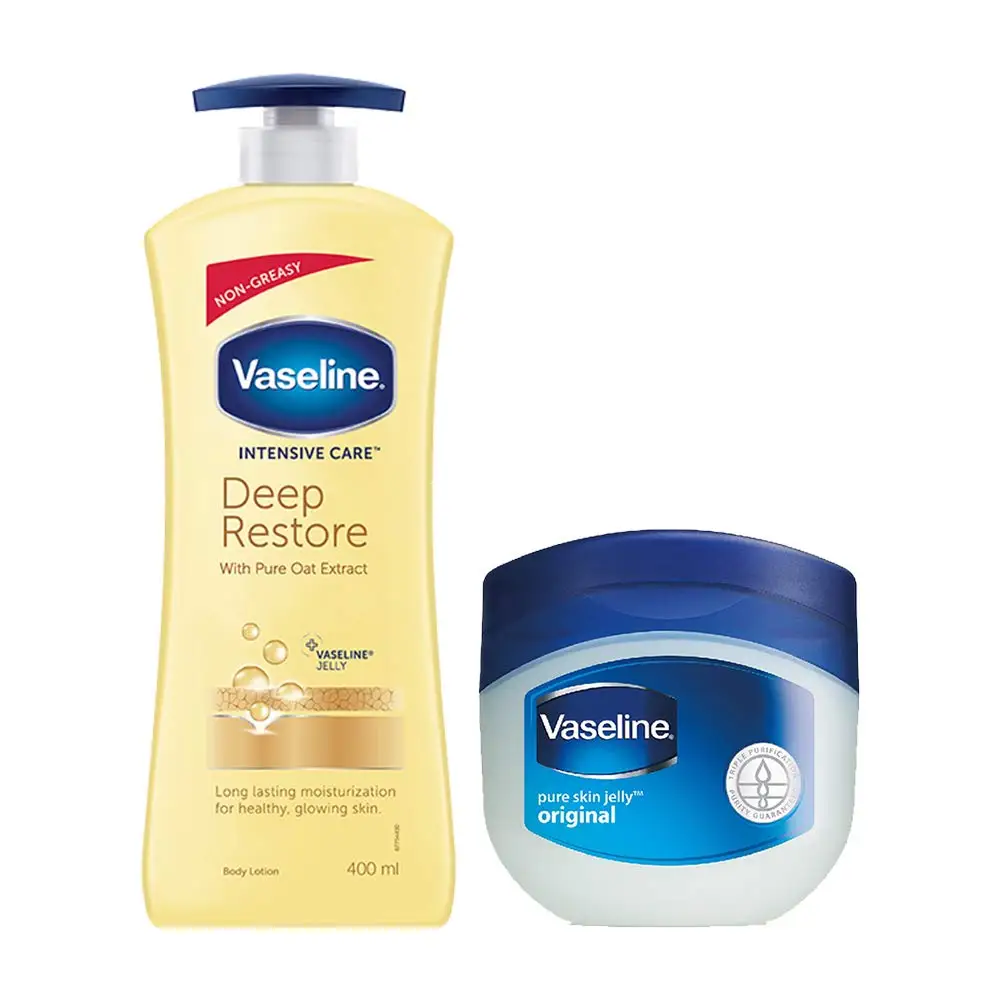 Vaseline Intensive Care Cocoa Radiant Lotion, 20.3 Oz Bundled with Moisturizing Healing Jelly Cocoa Butter