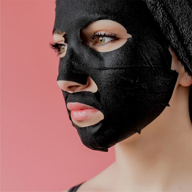 Moisturizing Soothing Hydrating Black Biomass Graphene facial masks sheet customized OEM Private label cosmetics face sheet mask
