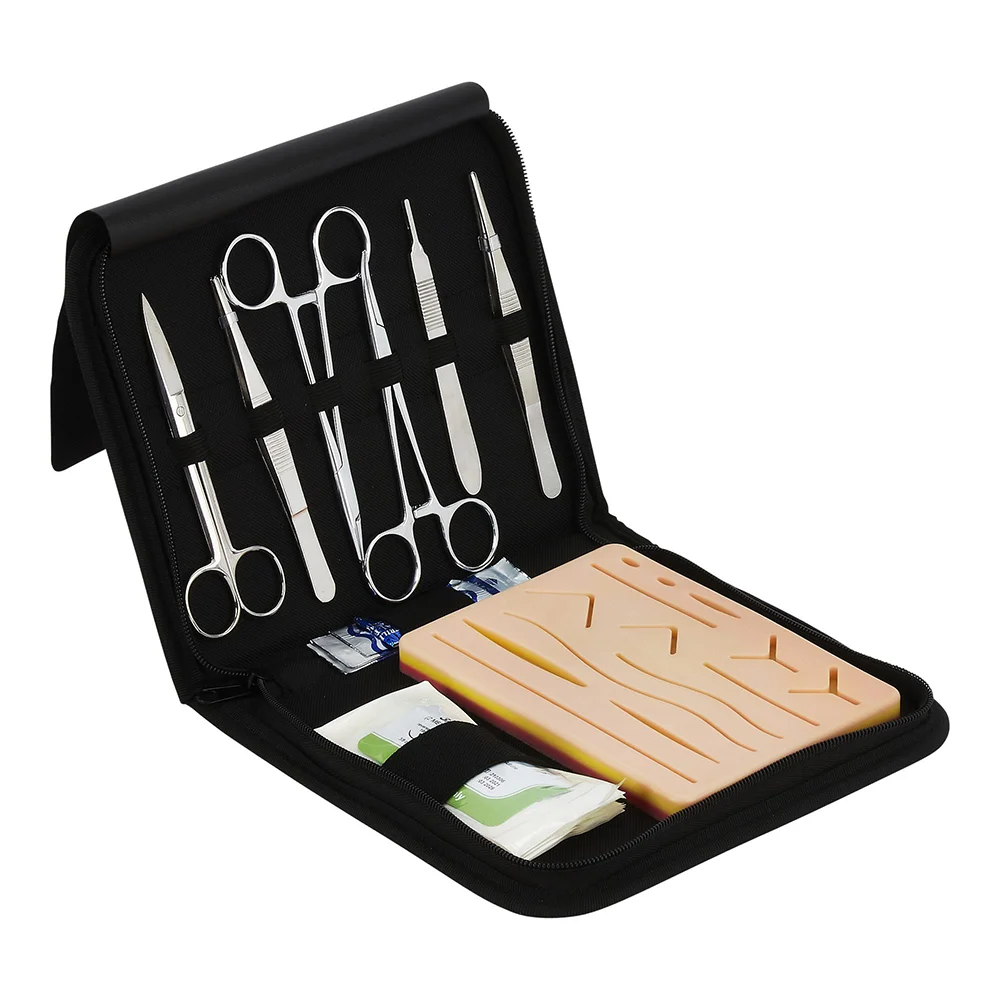 Silicone Suture Pad With Pre-Cut Wounds And Suture Tools / Suture Practice Kit for Students Including Silicone Pads