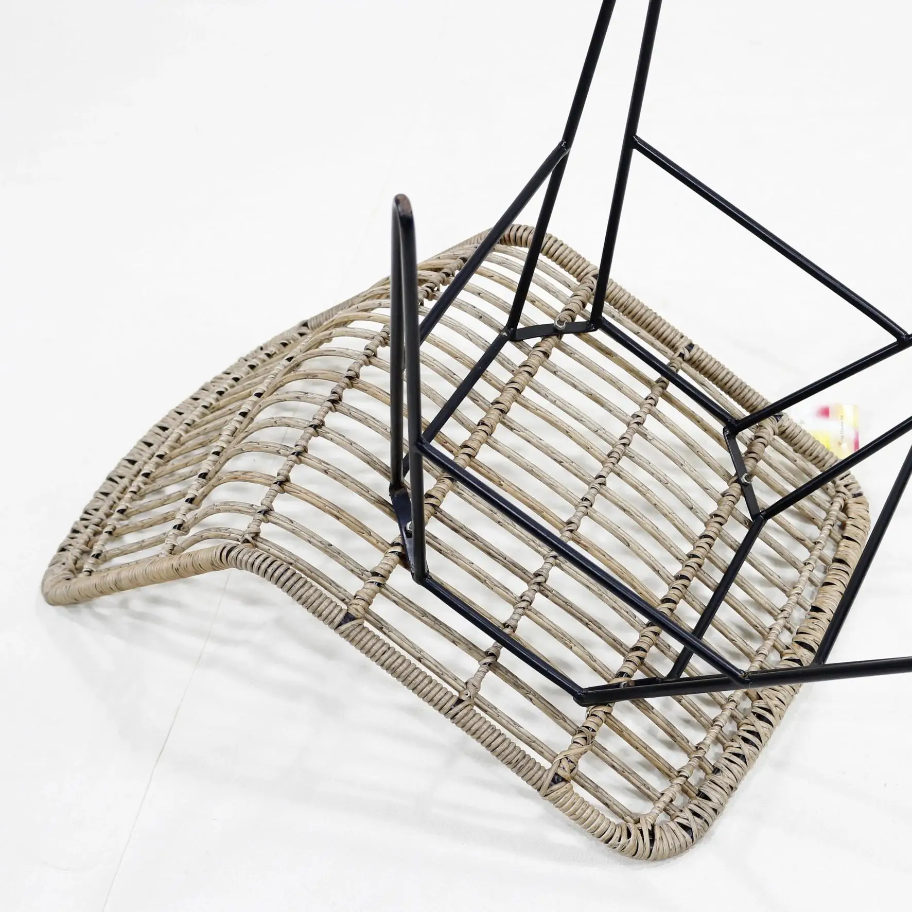 Comhome-High Quality Outdoor Furniture Stackable Iron Frame Rattan Din Wicker Cane Patio Dining Chair