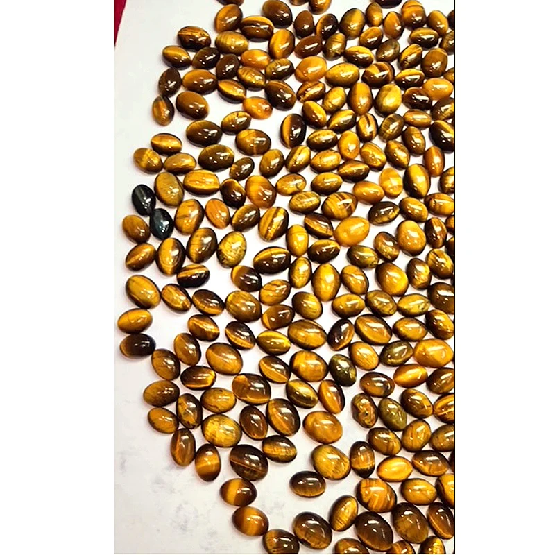 320 Pcs of Natural Yellow tiger eye 14x10mm 16x12mm Oval Cabochon 2375 cts lot Iroc sales High quality gemstones cab US$163
