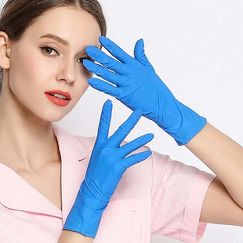 2024 Premium Disposable Nitrile Gloves Powder Free Black White Blue Heavy Duty Protection for Medical and Industrial Use