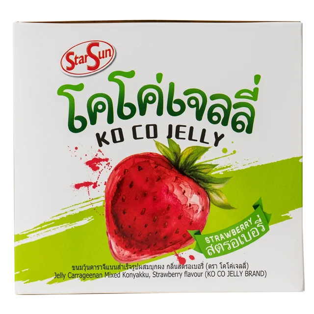 High Quality Ko Ko Jelly 35g. Strawberry Flavor Jelly Carrageenan Mixed Konyakku Product of Thailand