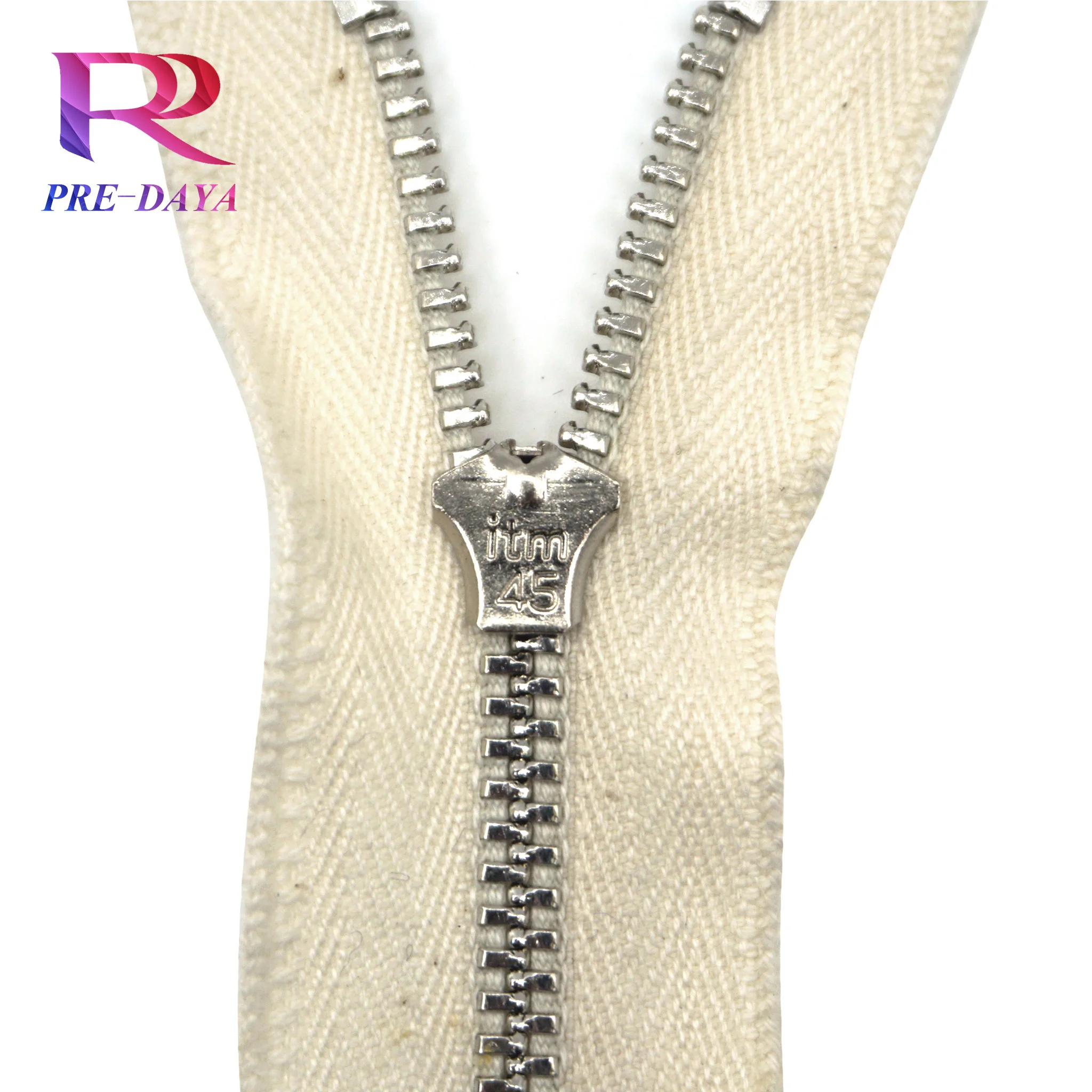 New Arrival Brass Zipper Functional For Jeans 4.5YG 10CM Cotton Zipper Closed end