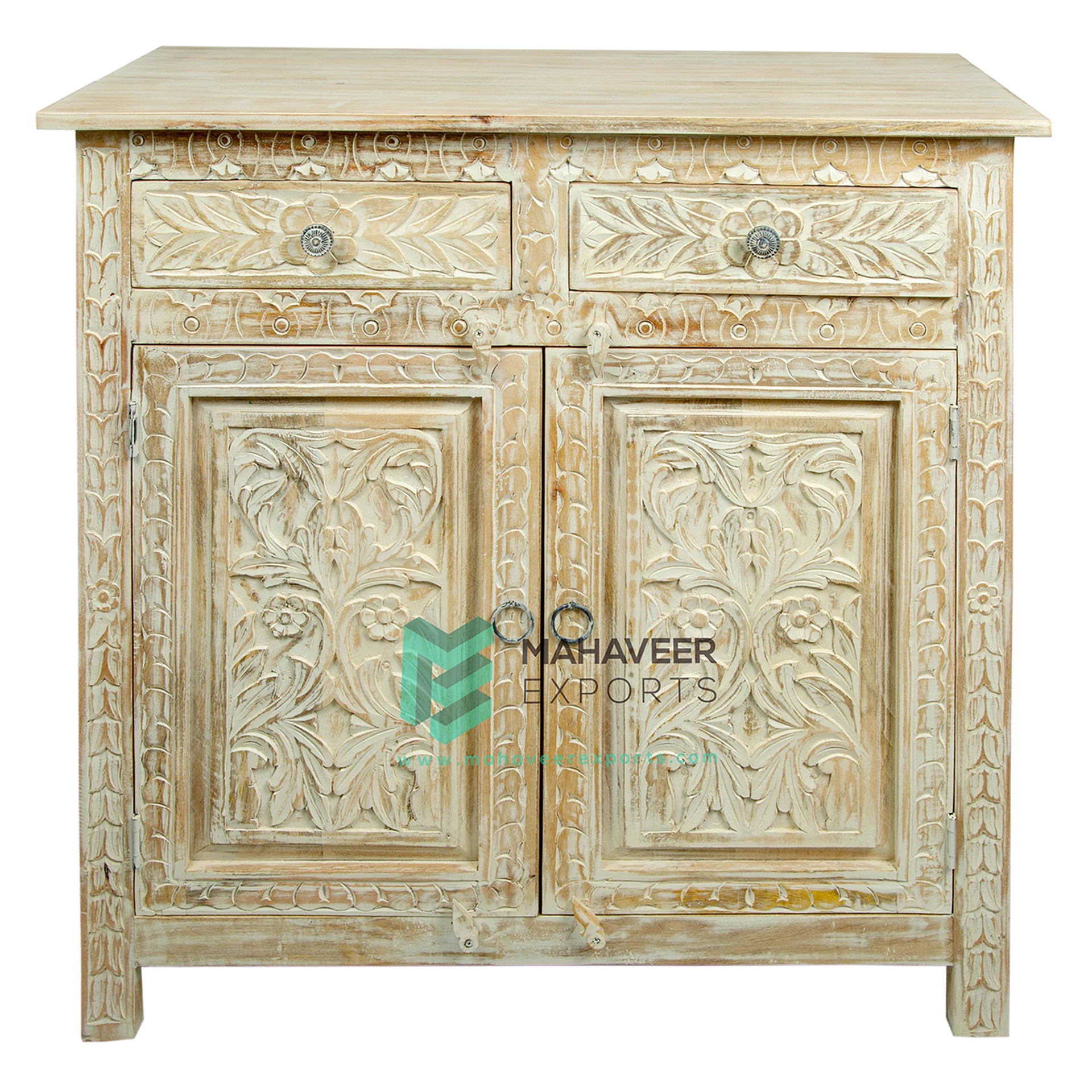 Best Quality Wooden Hand Carved Six Drawer Chest In Distress Finish For Living Room Carved Design Furniture