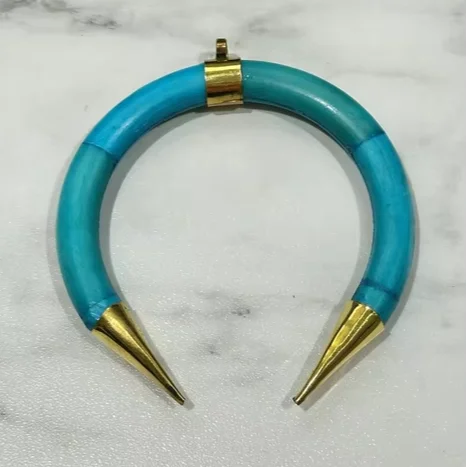 Handmade Camel and Buffalo Bone Pendant High Quality Religious Jewelry from India Natural Brass Work Christmas Gift