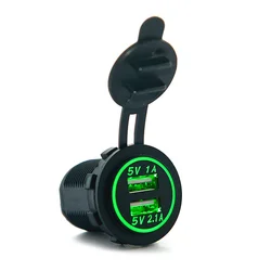 Waterproof usb charger panel 12 Volt 24V power Outlet Usb Charging Socket adapter for Motorcycle Bus Car Marine Caravan Rv boat