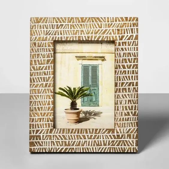 Handmade Best Quality Deco Bone Inlay Photo Frame Fancy Casement Picture Frame Resin Metal Iron Crystal Decorative Decoration