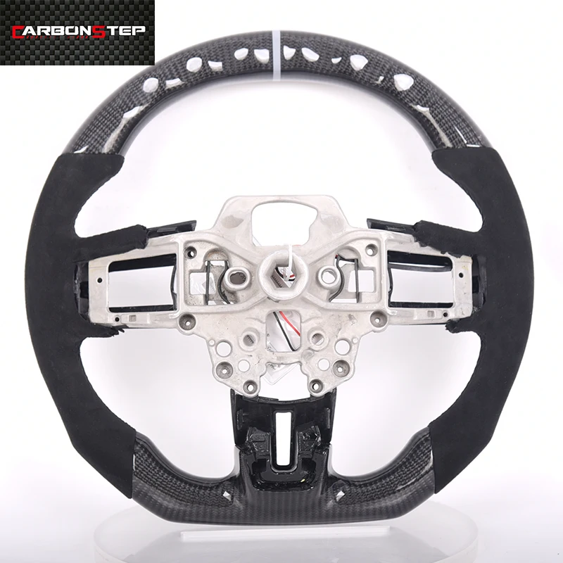 smart led custom alcantar Carbon Fiber Steering  Wheel  for Mustang