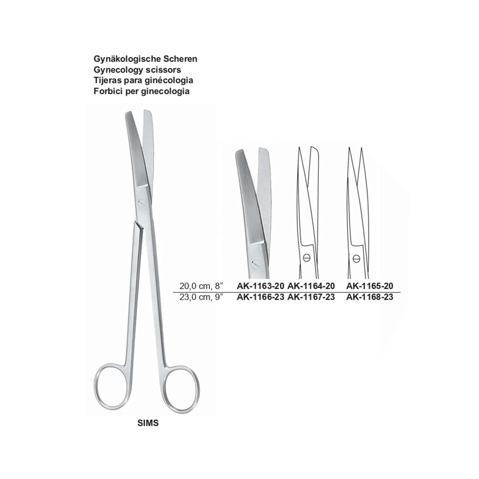 B Stadler Episiotomy Scissor Episiotomy Gynaecological and Iris Scissors 21cm