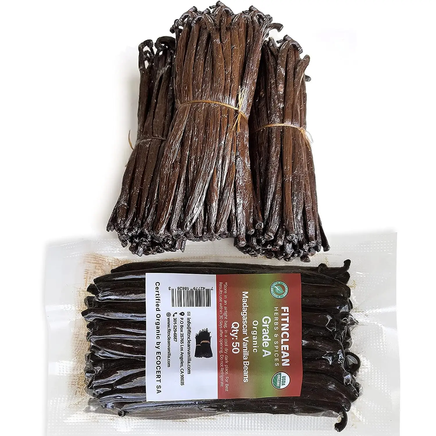 Madagascar Vanilla Beans. Certified USDA Organic. Bulk for Extract and all things Vanilla. Fresh Bourbon