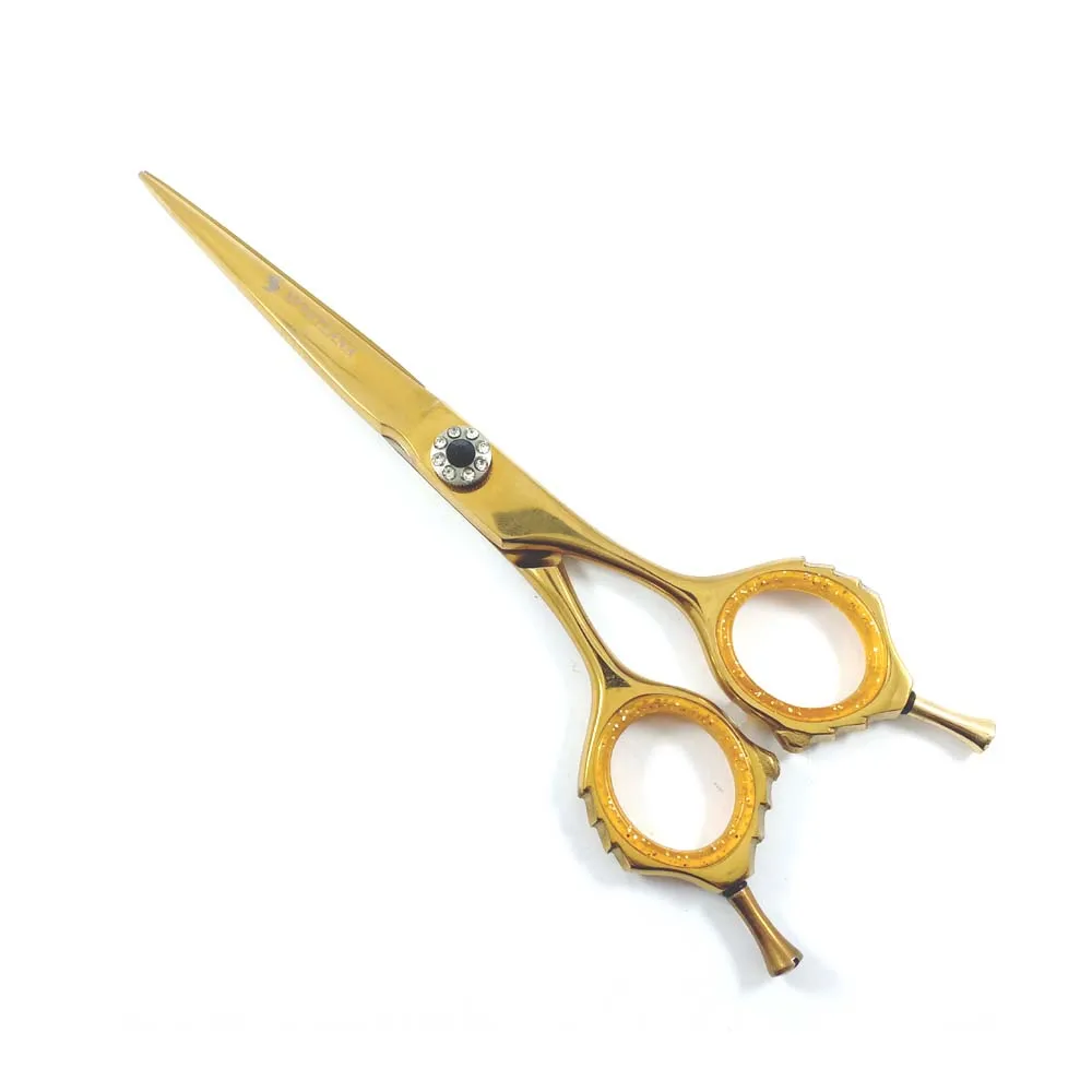 Professional GOLD salon hair cutting scissors Stainless steel hairdressing scissors silver 6 inch left hand hair scissors