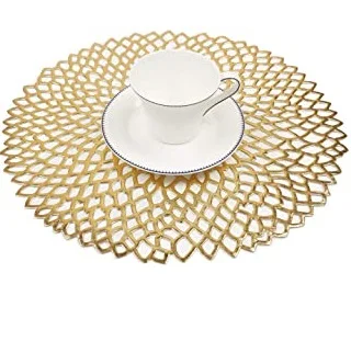 Свадебное Золотое зарядное устройство круглое декоративное