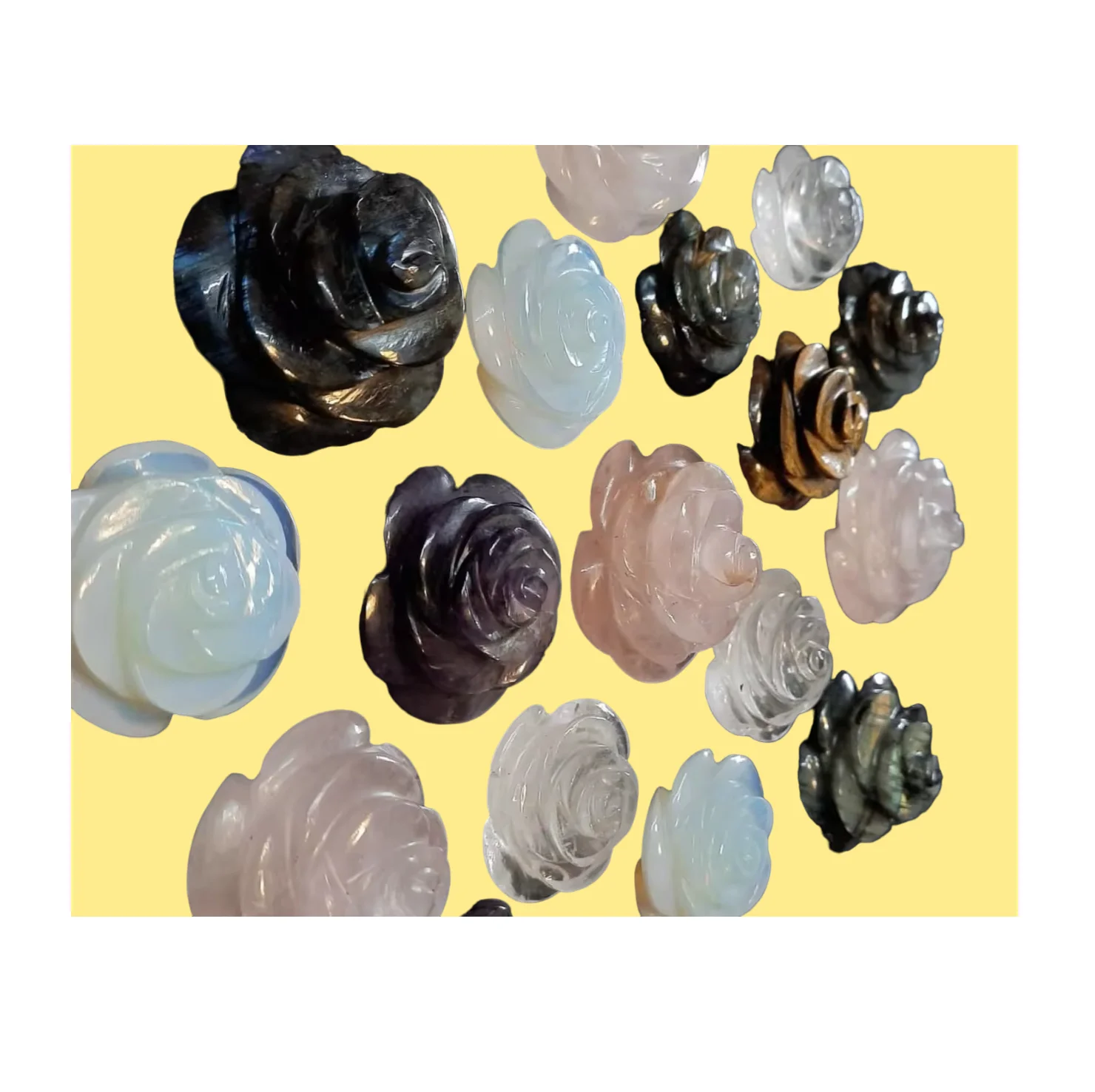 Direct Factory Supply Agate Rose Healing Stones 50-80gms Crystal Gemstone Weights Hand Carved Love Available Competitive Price