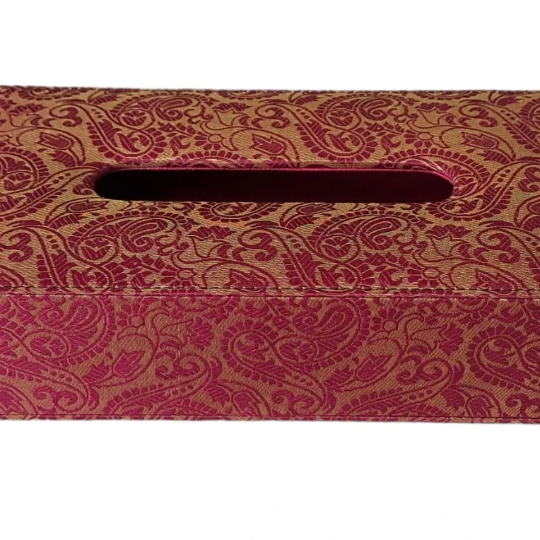 Tissue box New Design made of silk fabric inside wood  Rectangular  Napkin Holder Tissue Box For Hotel Home Car restaurants