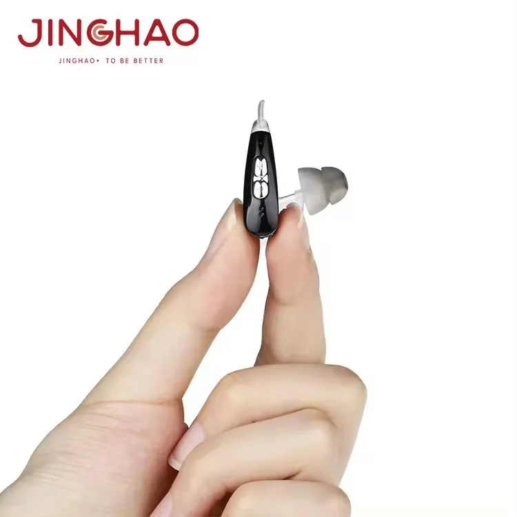 Jinghao D36 Early Medical Device Digital Mini Black  Battery The Deaf Invisible Ear BTE Hearing Aid