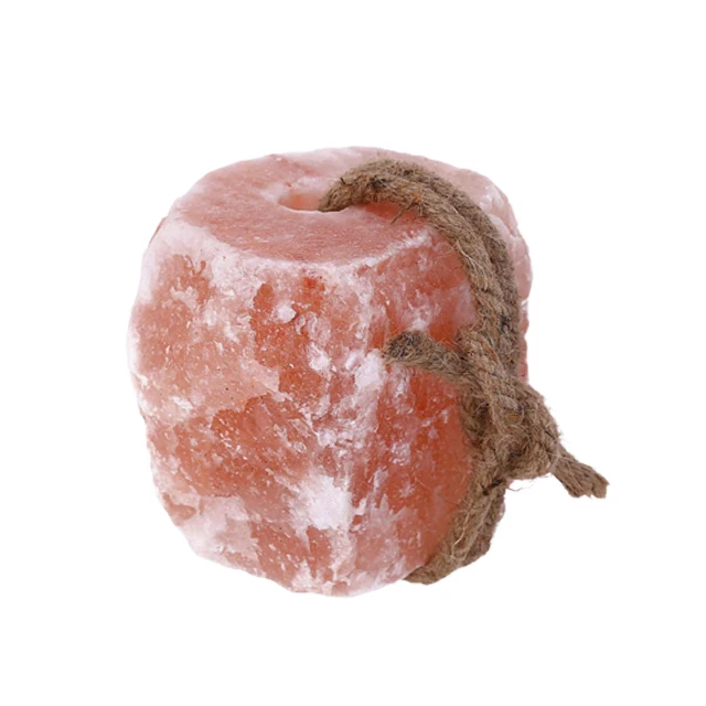 Animal Licking Himalayan Pink Salt Natural Pure Salt Block on Rope for Horses Deer Cattle Rabbits Himalayan edible salt