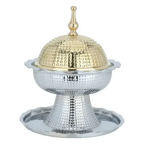 Latest Set Of 3 In metal Canister Storage Box Jar Elegant For Upcoming 2025 Ramadan Eid Festival Dray Fruits Dates