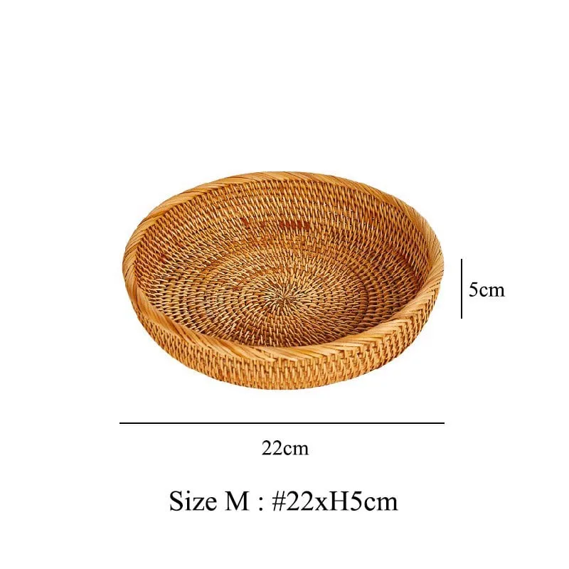 Minimalist Decorative Fruit Bowl Wholesale Handicraft Amazon Trend decorative bowls Low Rattan Bowl Made in Vietnam