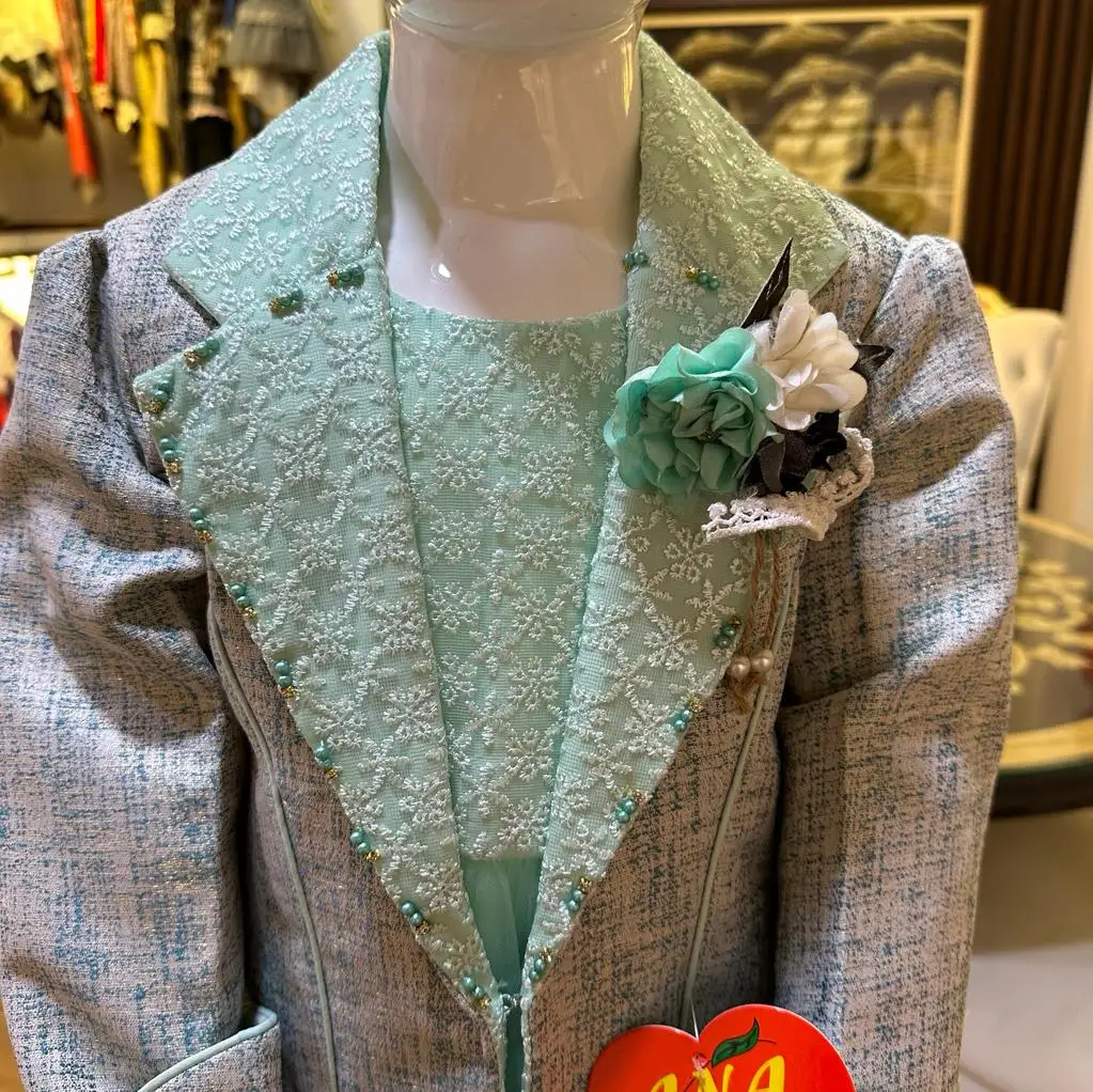 2024 New design party dress style cotton frock latest cotton baby dress designs with handbag