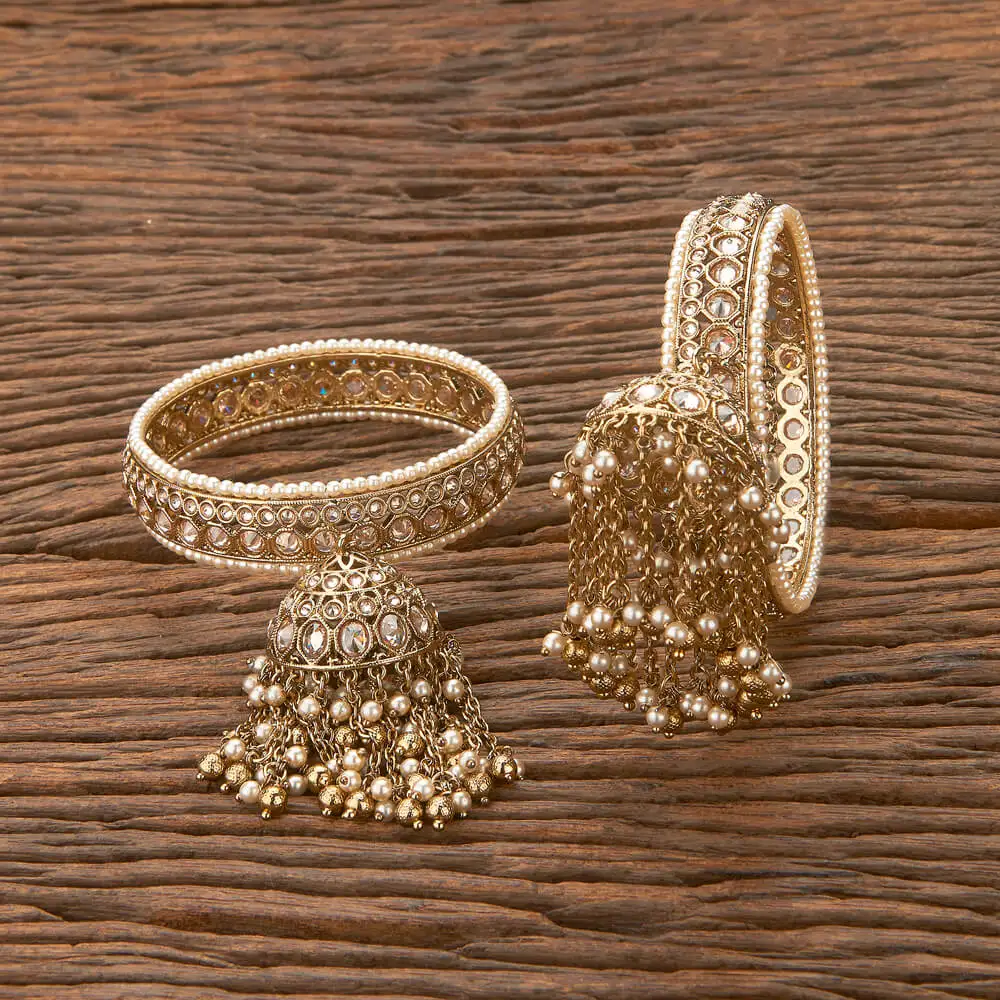 Handmade Antique Classic Jhumki Bangles With Mehndi Plating Jewellery Wholesalers in India
