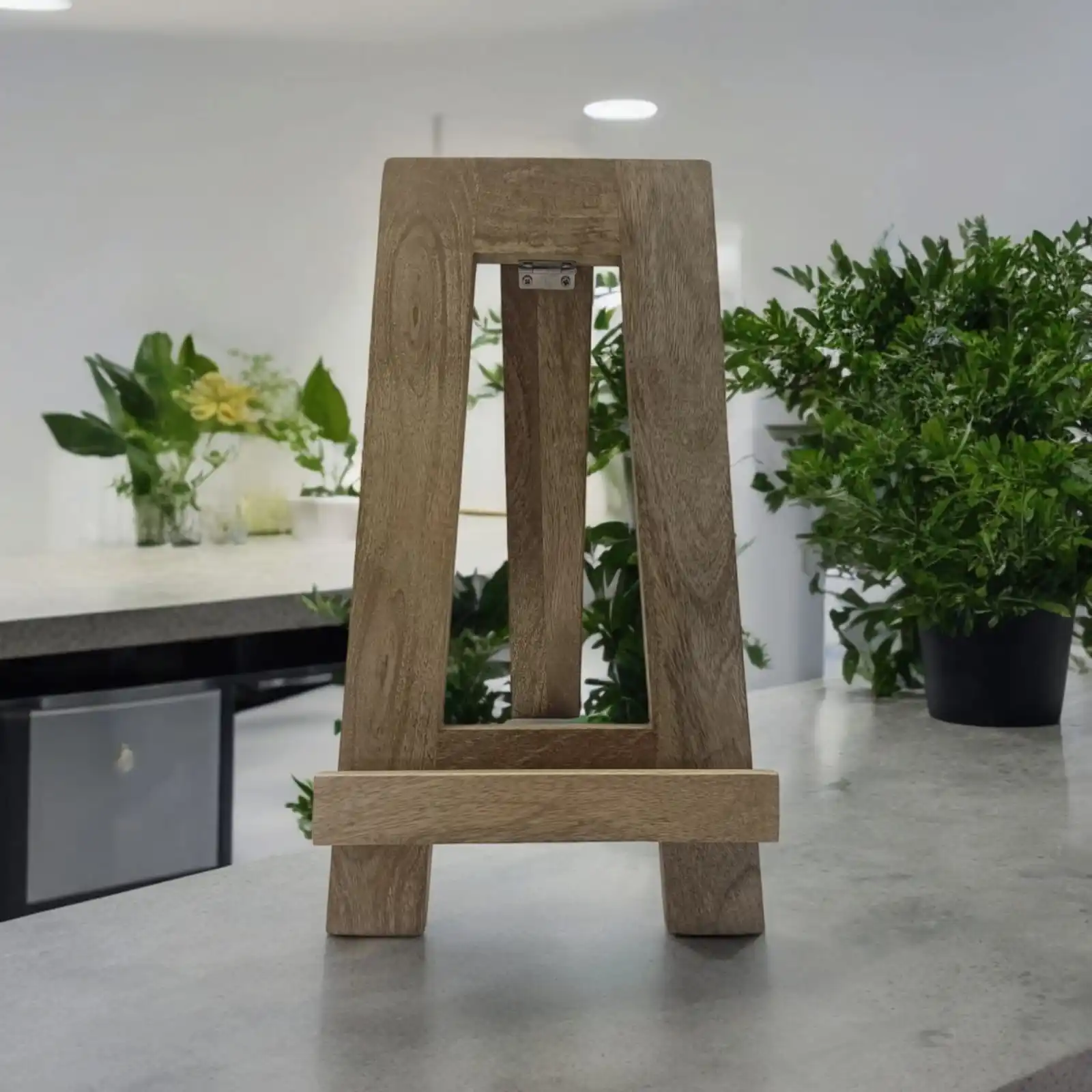 Custom colors Mango wood brown Natural American Style Table Easel for Cookbook Text Book Painting Canvas Wall Sign Display Stand