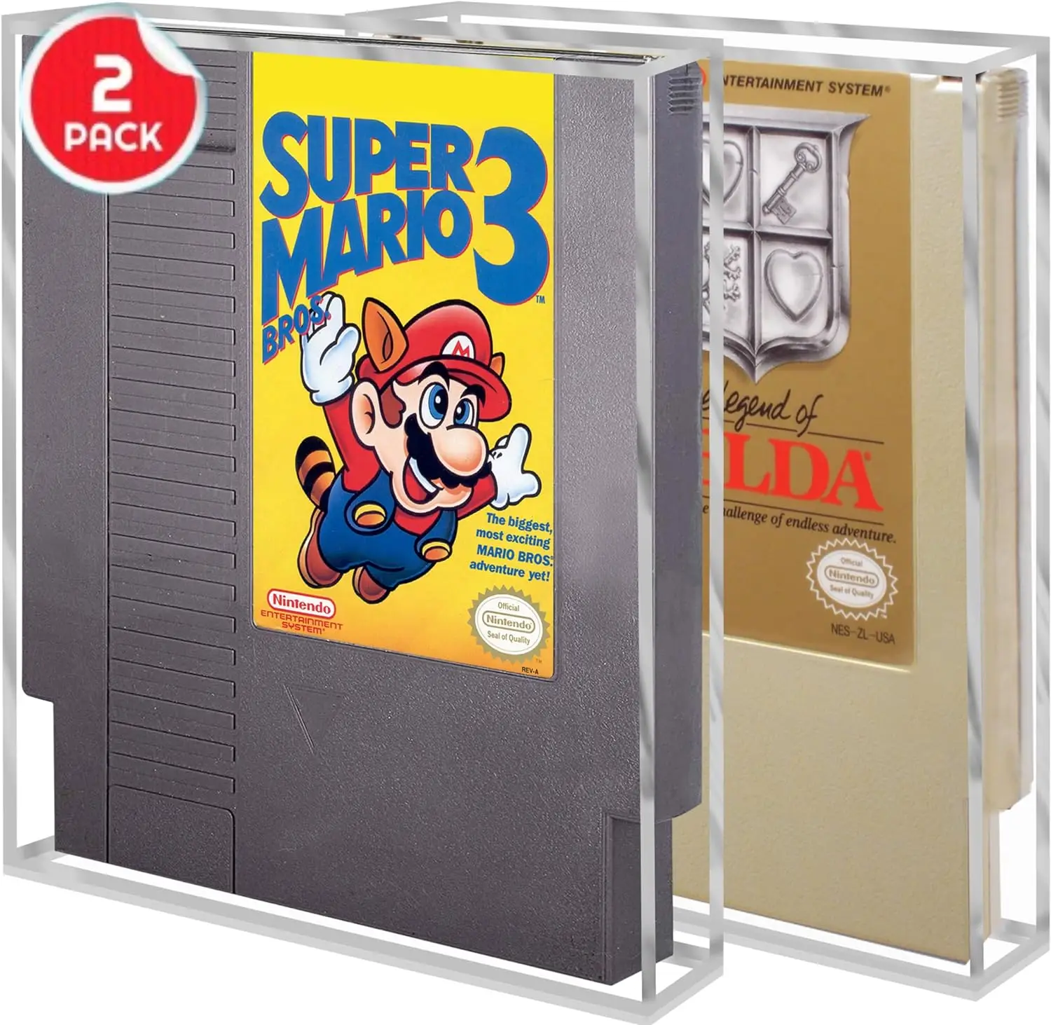 4MM Thick Acrylic Display Protector Compatible Nintendo NES Game Cartridge Anti-Dust Anti-UV Acid-Free Clear Plastic Game Saver
