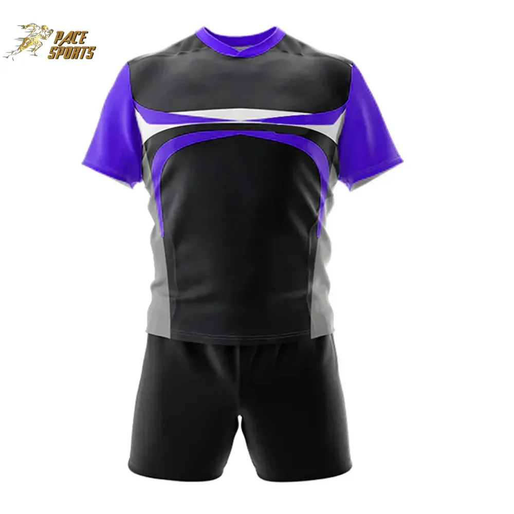 High Quality Sublimated Rugby Shirt with Shorts Unisex Sportswear Latest Design Stylish and Breathable Hot Sale Uniform Set