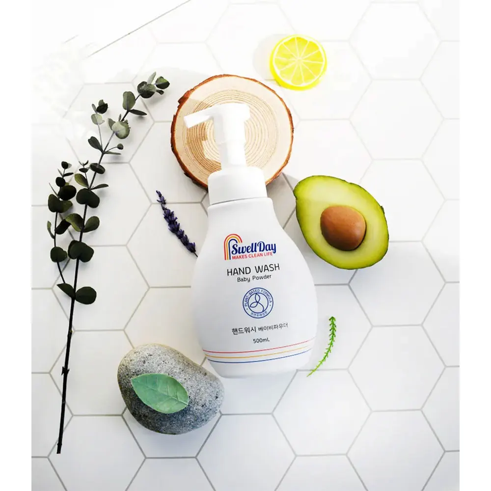 [SWELLDAY]KOTRA Hand face Wash Made in Korea Hand wash with vegetable ingredients for Deep Cleansing with soft baby powder scent