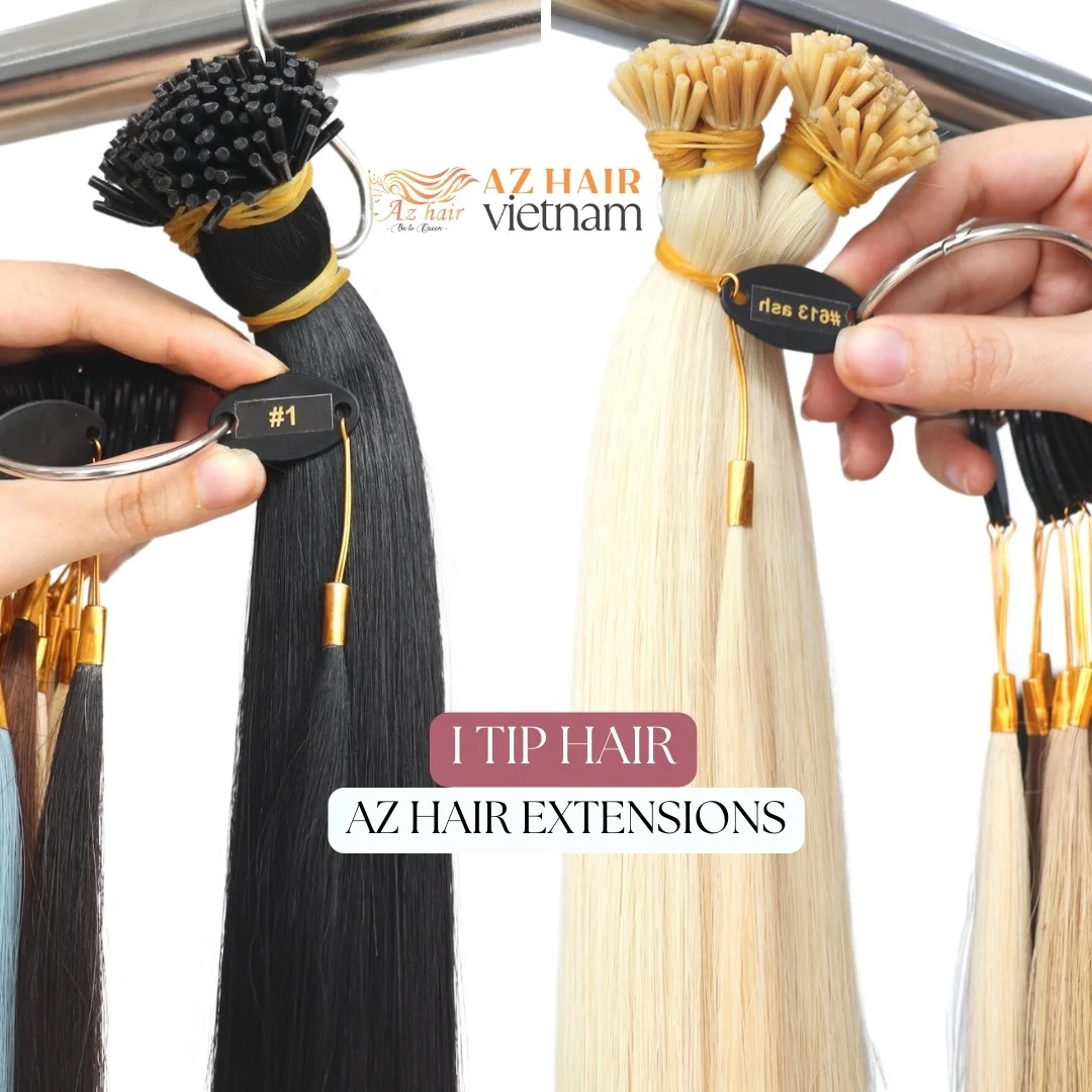 Super Double Drawn Vietnamese Pre bonded I Tip Human Hair Extensions Virgin Cuticle Aligned Hair