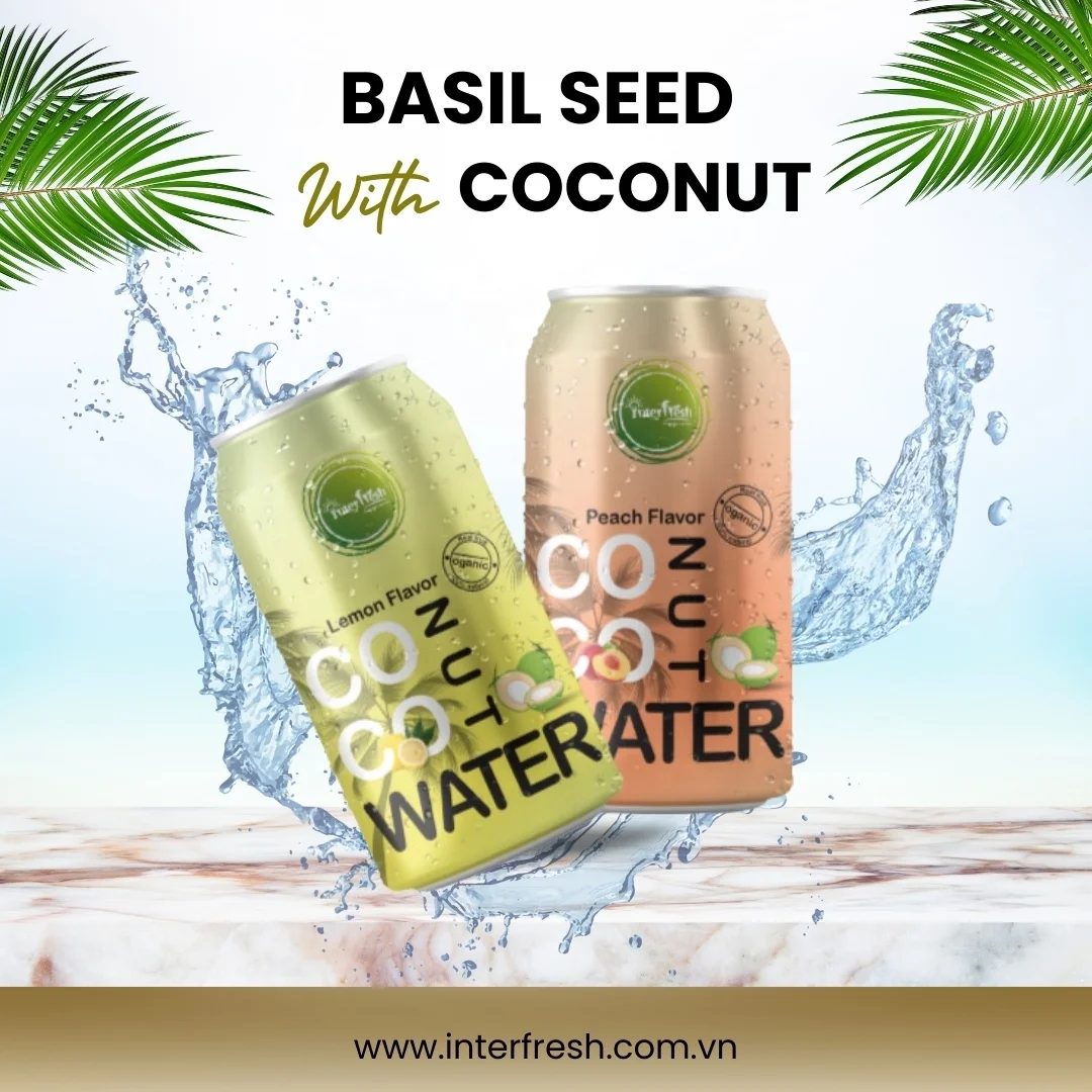 100% Natural Coconut Water Juice Drinks Agua De Coco Con Pulpa Fruit Juice With Pulp Pure From Interfresh