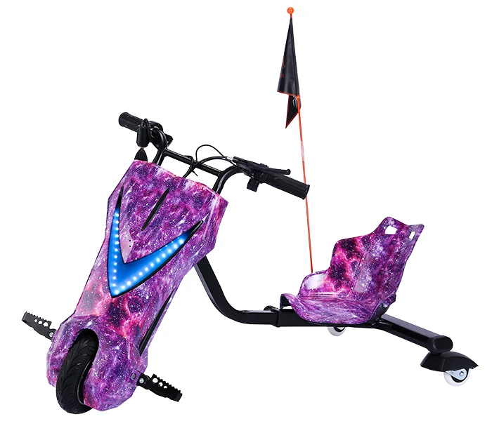 Kids electric scooter 360 rotating crazy cart good price 3 wheels electric drifting trike for kids