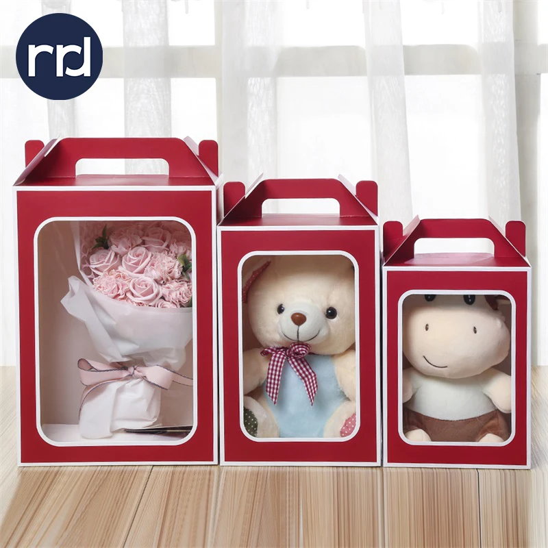 RR Donnelley OEM Manufacturer Mailing Box Beauty Pink Kraft Paper Candy Flower Gift Luxury Handbag Packing Shipping Window Box