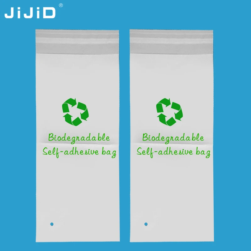JIJID PLA Biodegradable Self Sealing Degradable Packaging Bag Biodegradable Self-Adhesive Bag