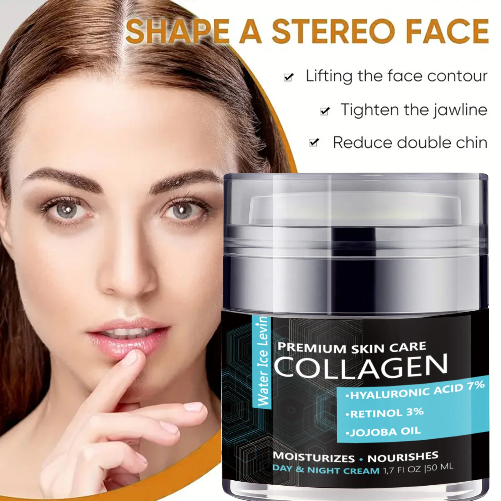 Acrylic bottle face cream facial moisturizing cream anti aging hyaluronic acid wrinkle cream