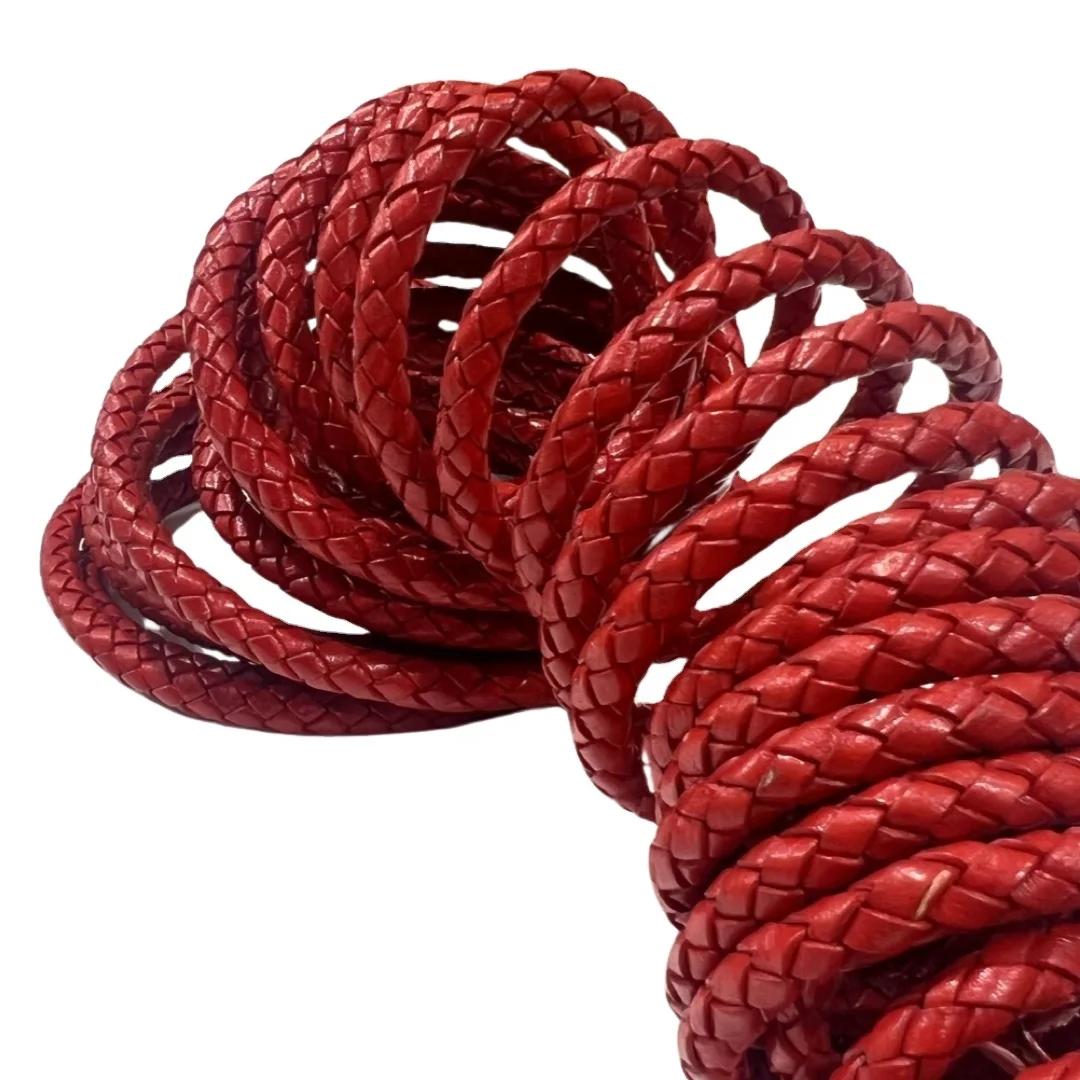 PS Daima индийский производитель поставщик Bolo Плетеный кожаный шнур красного цвета по экономичной цене