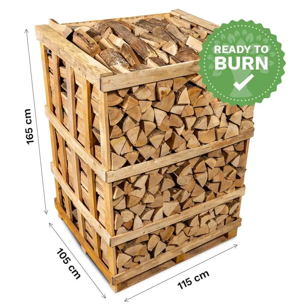 Kiln Dried ASH, OAK, BIRCH, BEECH Logs Large Crate Top Quality Kiln Dried Split Firewood / Beech Firewood/ KD firewood on pallet