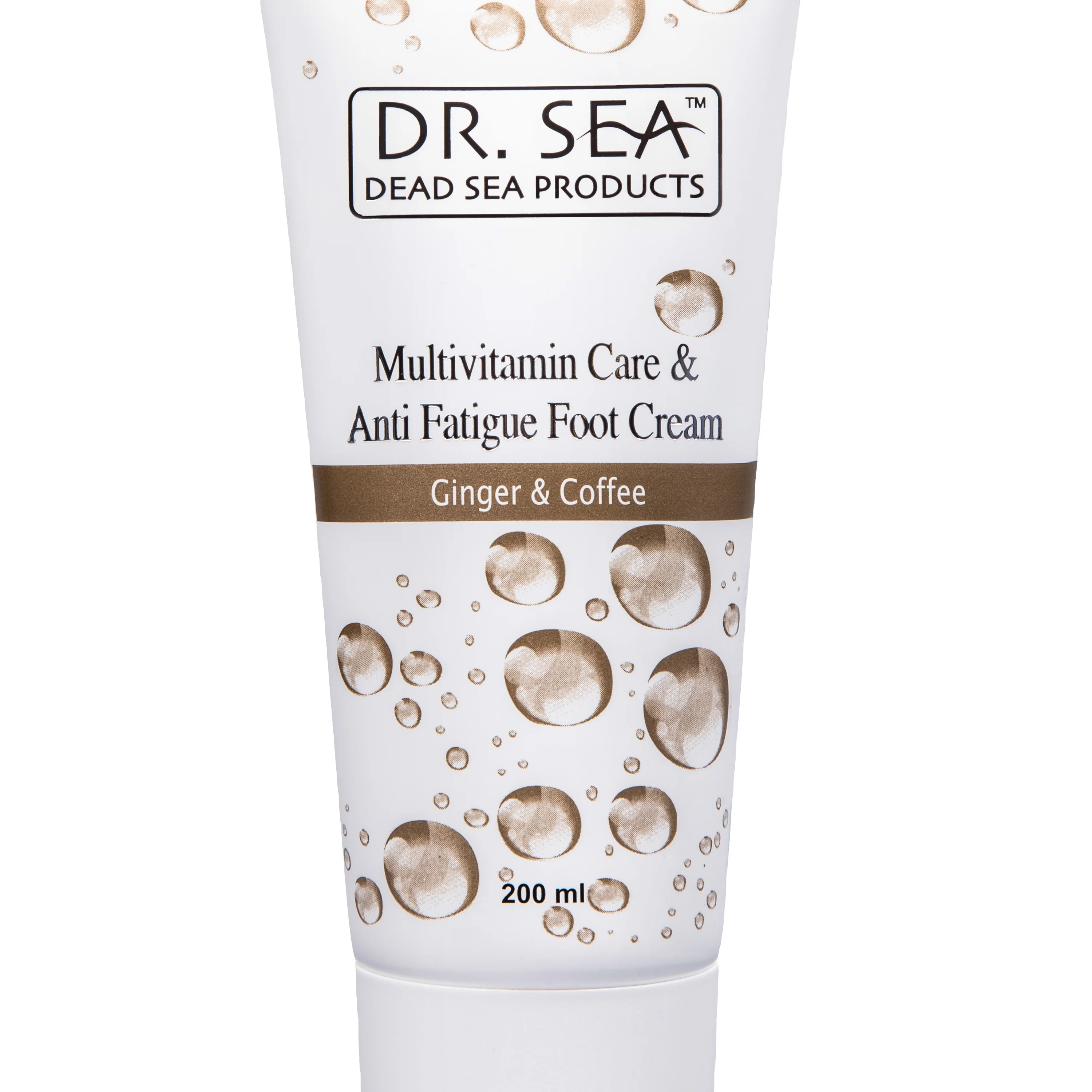 Luxury Anti-Fatigue Foot Cream with Ginger and Coffee Extracts by Dr. SEA Fast Delivery Private Label Dead Sea Products Israel