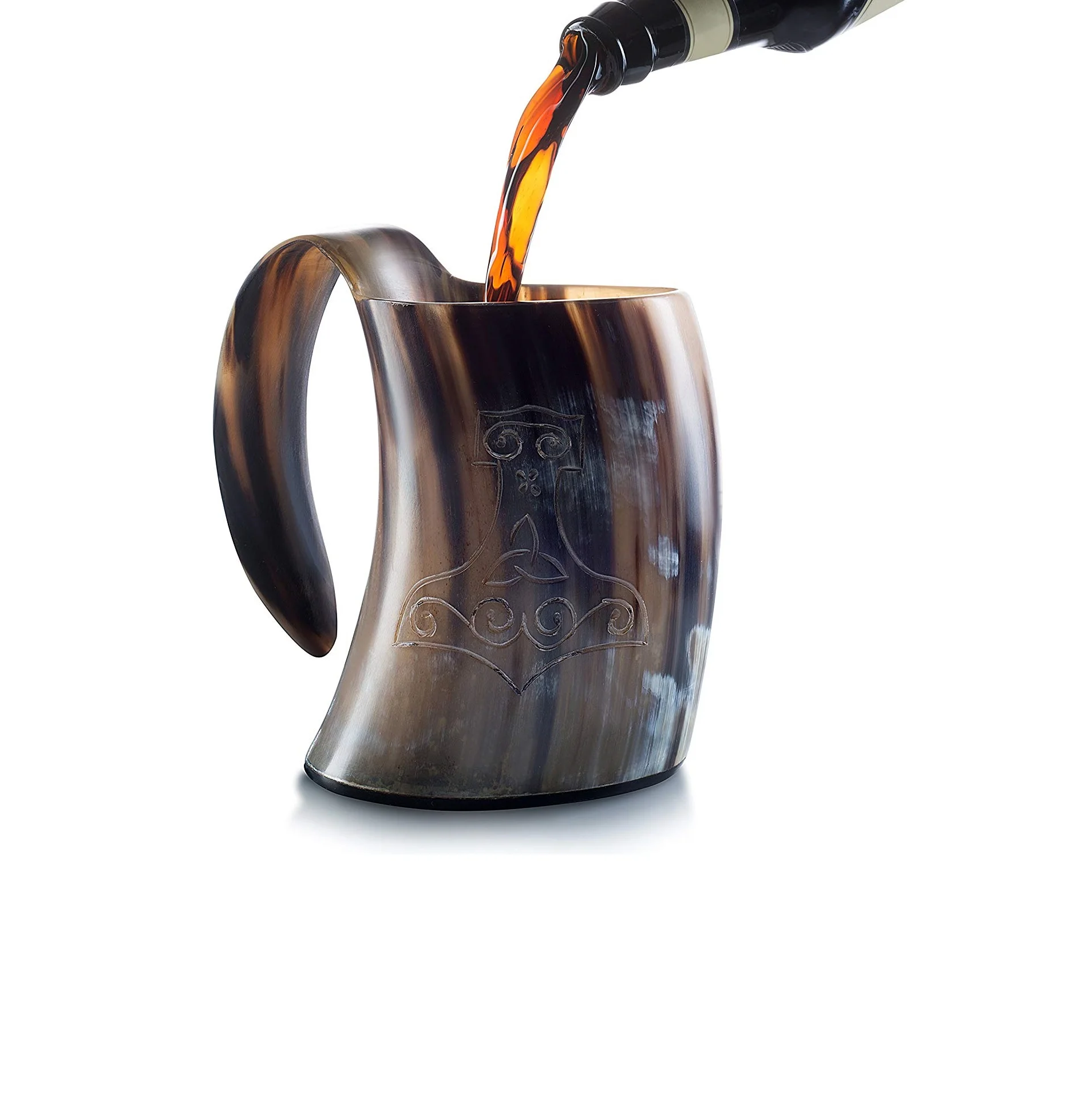 Horn Mug Hand Grip For Home Drinking Natural Horn Mug Best Finishing Good Quality Product Horn Beer Mug For Low Price