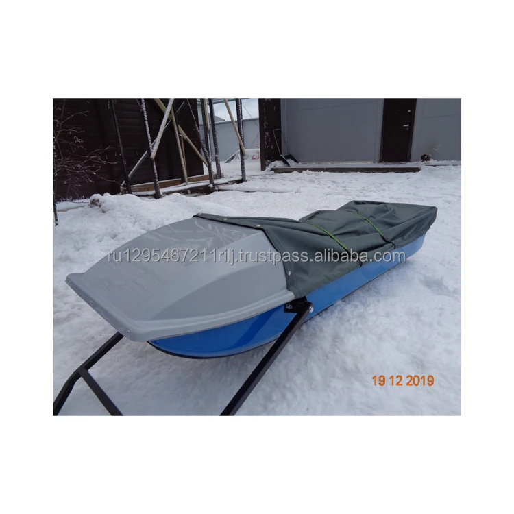 Snow-mobile trailer cargo with halyards  installed on the sides for the possibility of fixing load from displacement  wholesale