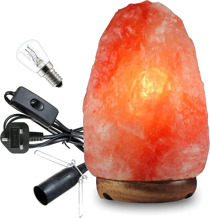 Himalayan Natural Crystal Salt Lamp Exquisite Carved Household Decorative Night Lamp