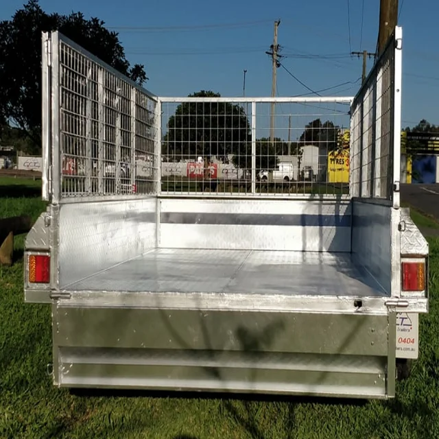 Cheap price 8X5 Tandem Dual Axle Box Trailer with 600/900mm Cage