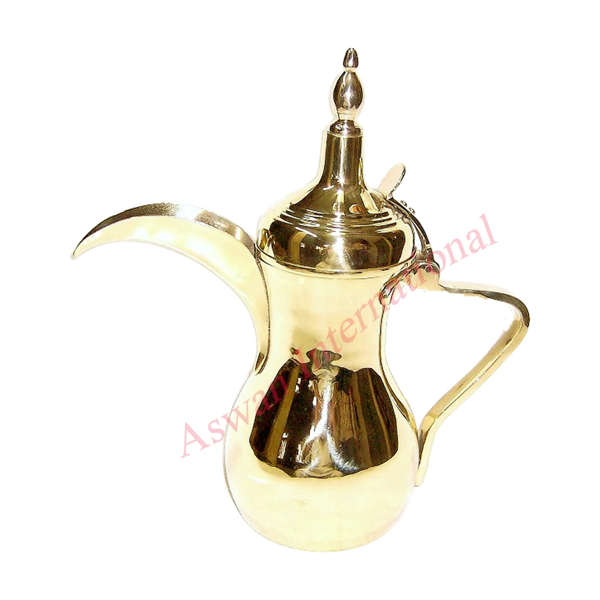 Handmade Customized Metal coffee pot stylish golden finished Tea Pots Antique Brass Arabic coffee pot in wholesale price
