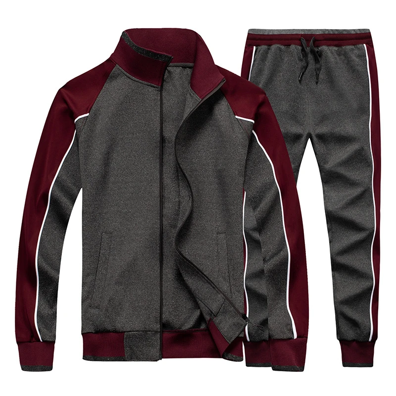 Wholesale Mens Sweat Suits Zips 2 Pieces Hoodie Set Jogging Suit Tech Fleece Track Suit Custom Logo Jacket Tracksuits For Men