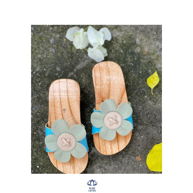 Vietnamese Wooden Clogs or Sole sisters (Guoc Moc) Sandal For Ao Dai From Blue Lotus with cheap price +84 767 550 132