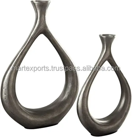 2022 best selling Aluminium Metal cast net flower vase raw black nickel plated for your home decoration in wholesale price