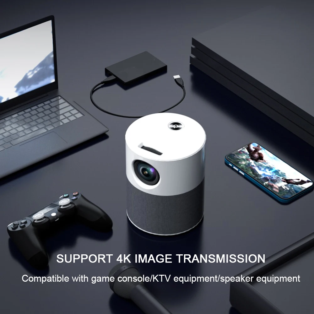 ZAOLIGHTEC V1Wireless mirror LED 4600 Lumen Projector support 1080p HD Projector - Enhance Your Life With This Portable Projecto