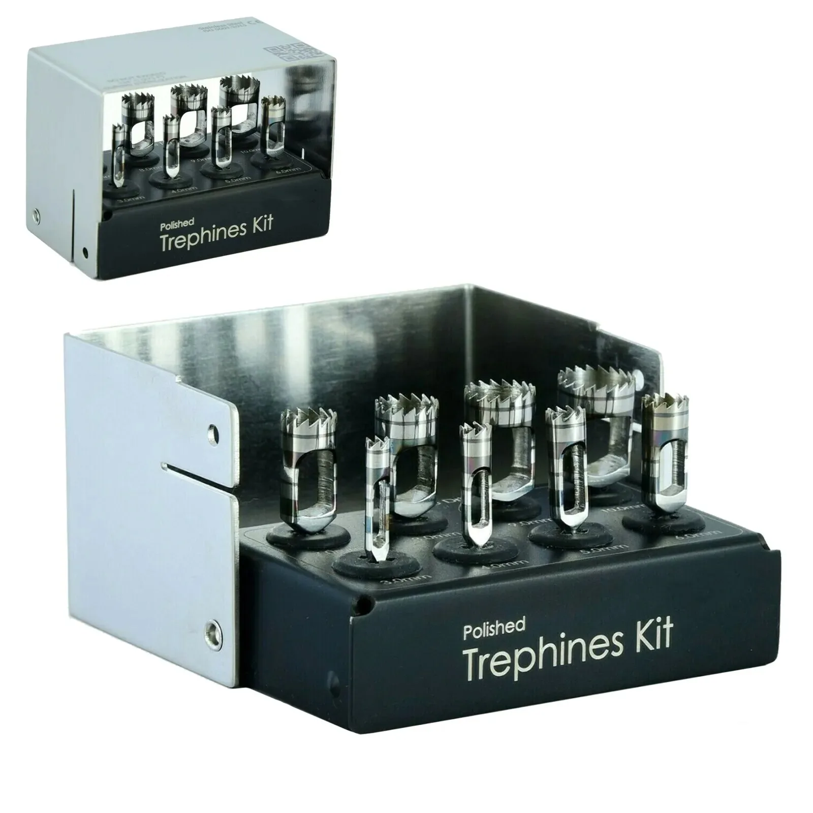 High Quality Brand New  Dental Implant Trephine Drills Kit 8 pieces Set Polished Surgical Surgery Stainless Steel